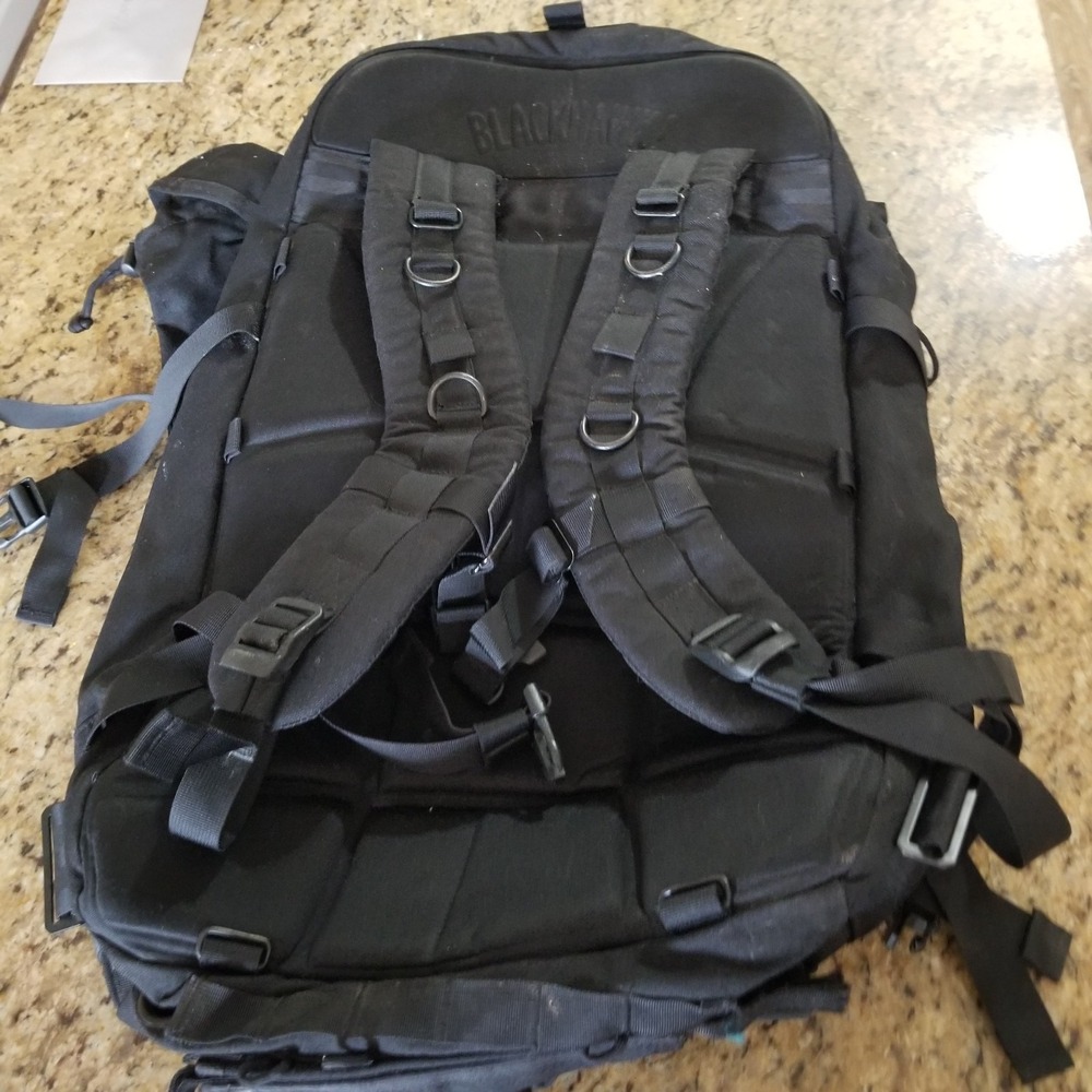 Blackhawk Tactical Backpack Military Gear Black Large Durable Storage Bag - Picture 3 of 10